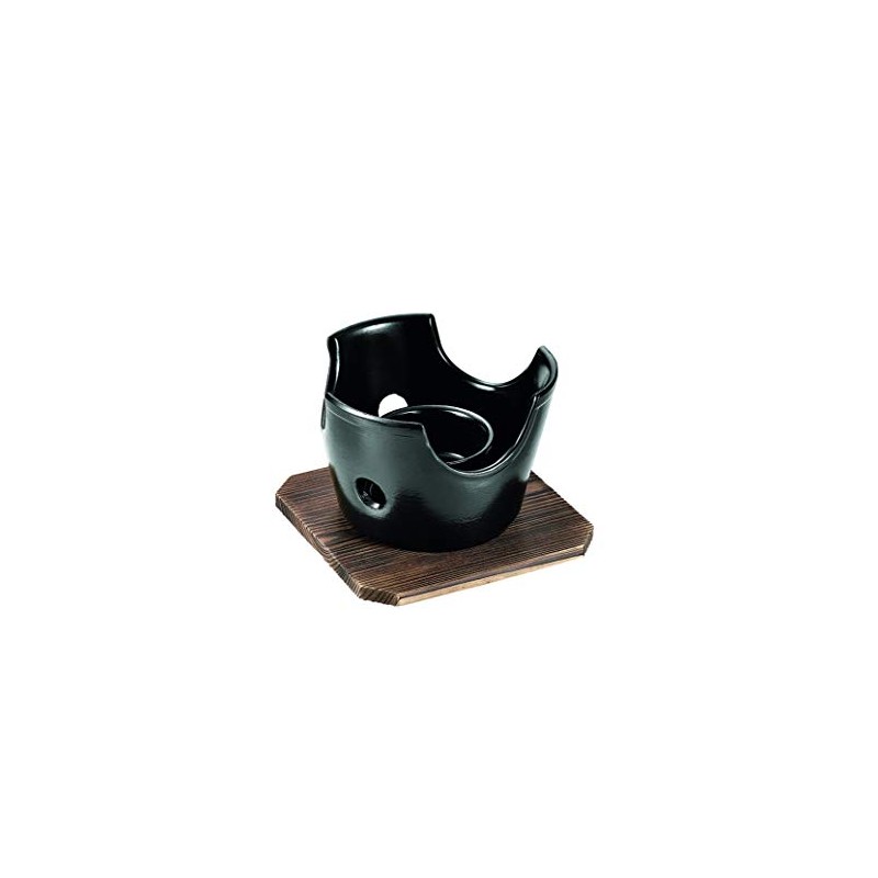 Pearl Metal Wagokoro Kaiseki HB-5218 Ceramic Round Stove with Wooden