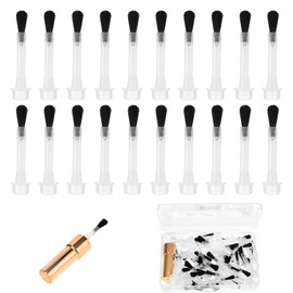 Prasacco 67 Stück Nagellack Pinsel Set, 66 Transparente Nagellack Ersatzpinsel mit 1 Griff 48 x 11 mm Mini Tragbare Einweg-Ersatzbürste mit Aufbewahrungsbox für Heimwerkernägel und Nagelstudios