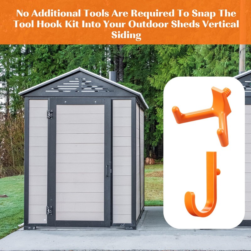 Qiyaz 19 Pcs Shed Storage Hooks Compatible with Suncast/Craftsman, J/V
