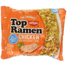 Nissin Top Ramen Noodle Soup Chicken Flavor 3 Ounce Packages - 5 Pack