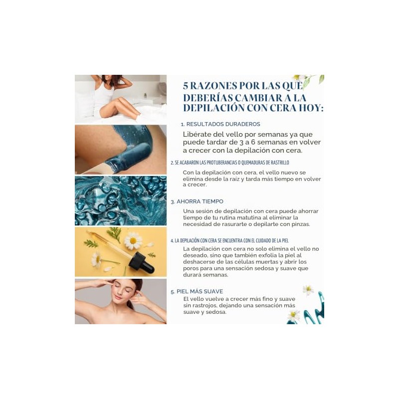 GiGi Hard Wax Beads, Soothing Azulene Hair Removal Wax for