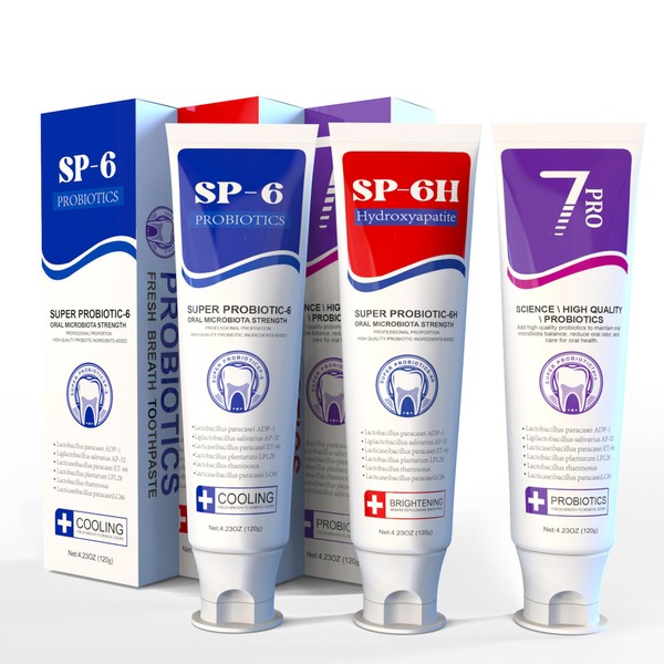 SP-6 Toothpaste Set, 6 Probiotics for Whitening & Cooling Fresh