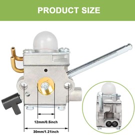ZAMDOE 308028007 Carburetor for Homelite UT-08520 UT-08550 UT-08921 UT-08951 26cc Leaf Blower with Spark Plug Gasket Primer Bulb Fuel Line Fuel Filter