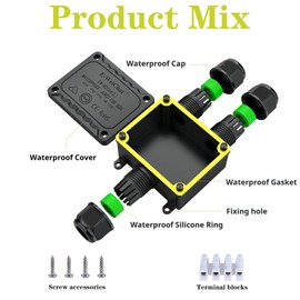 KLJ outdoor junction box,ip68 waterproof junction box,3-way Y outdoor junction box waterproof,underground electrical junction box,waterproof junction box outdoor 5-12mm electrical junction box, black