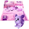 Frazada Ajolote y Peluche Cobija Billete $50 Polar Individual
