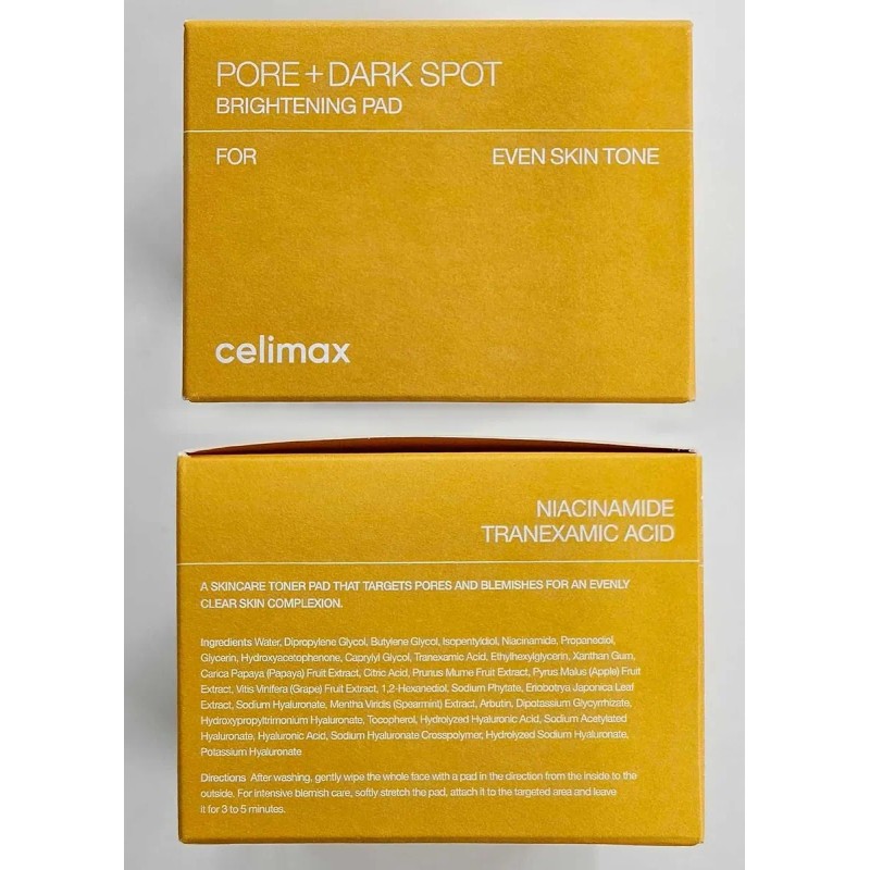 Celimax Pore + Dark Spot Brightening Pad Aclarante Coreano