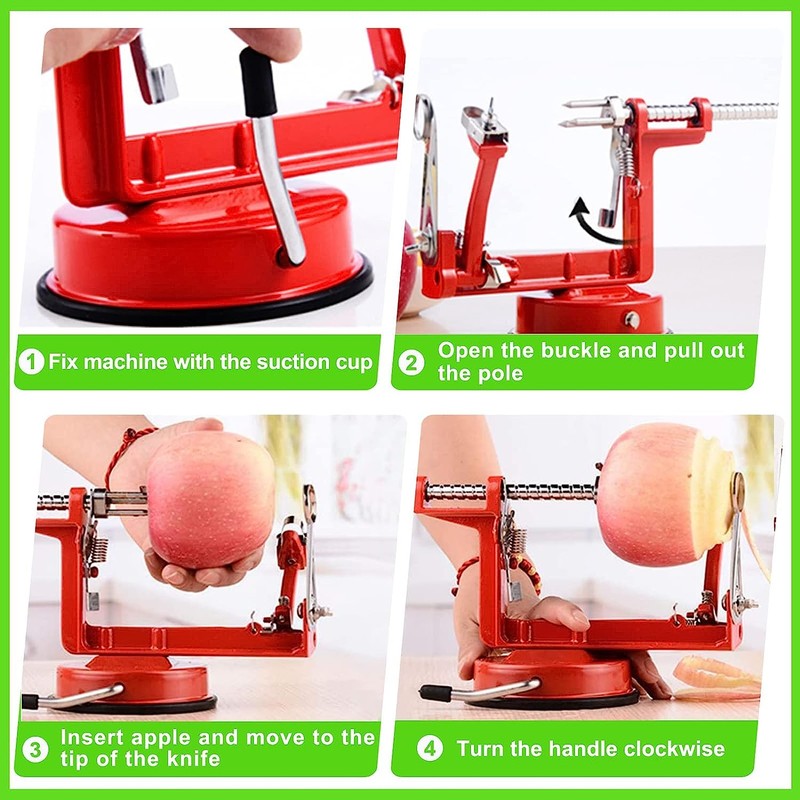 3 in 1 Apple Peeler Corer, Potato Pear Fruit Peeler