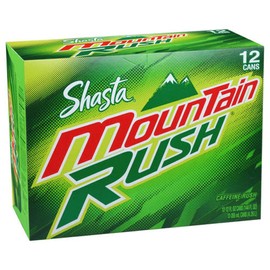 Shasta MOUNTAIN RUSH Soda Pop, 12-Ounce Cans (Pack of 12)