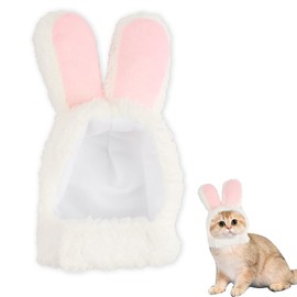 hhdatc Cute Cat Hat Costum Bunny Rabbit Hat with Ears for Cats & Small Dogs，Rabbit Ears for Dogs Party Costume Easter Pet Accessory Headwear