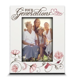 BELLA BUSTA-Four Generations-Family Keepsake-Mother's Day, Father's day,Christmas Keepsake-Timeless and Meaningful Display Family Picture Frame (5x7 Vertical)