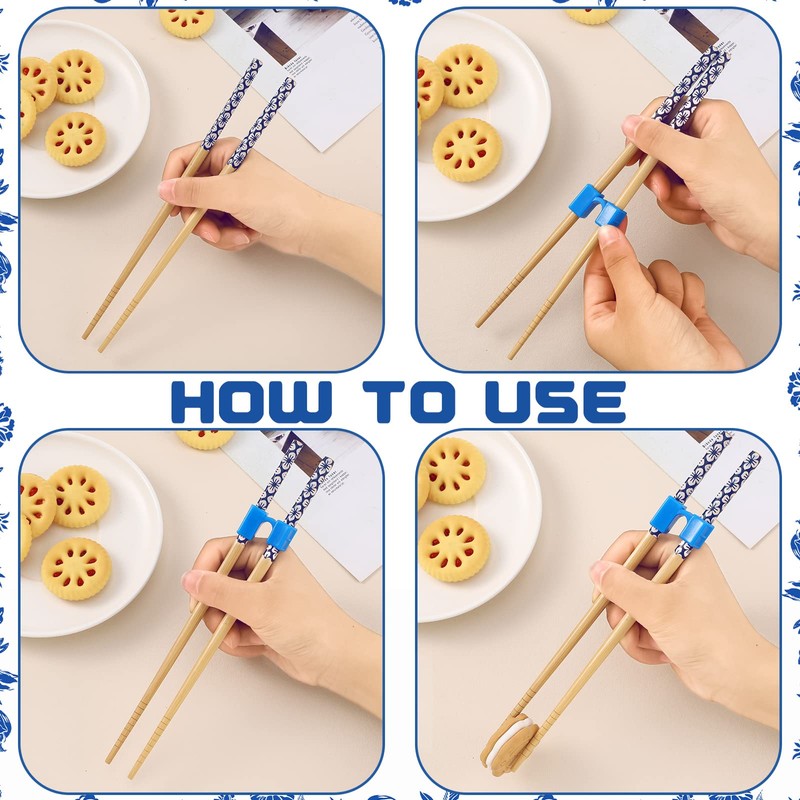 5 Pairs Reusable Chopstick Helpers Non Slippery Training Chopsticks for