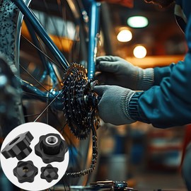 CALLYSONIC Star Grip Nut M8, Pack of 4 Wing Nut M8, Female Thread Clamping Button, M8 Wing Nut, Wing Nut, Knurled Nuts for Machines, Industrial, Furniture, Electronic Devices (Black)