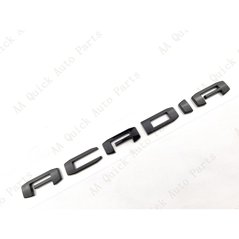 GMC 1PC Gloss Black Door Rear Tailgate Acadia Letter Emblem