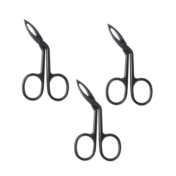 FOMIYES 3pcs Eyebrow Tweezers Slanted Tip Remover for Facial and