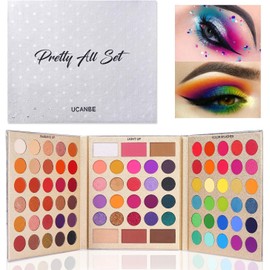 Salandens Paleta de Sombras de Ojos 86 Colores, Profesionales Paletas de Maquillaje, Sombra de Ojos Brillantes y Mate Personalidad Audaz Brillante, Larga Duración, Sin Polvo para Moscas