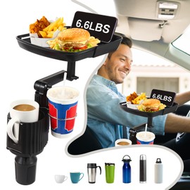 Protable Car Cup Holder Expander Drink Cup Holder for Car Cup Holder Phone Mount Car Food Tray for Eating All Purpose Car Cup Holder for Truck Car Snack French Organizer Road Trip Accessories