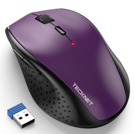 TECKNET Kabellose Maus, 4800 DPI 2.4G Funkmaus mit USB Empfänger, 30 Monate Batterielaufzeit, Optical Tracking, Wireless Maus mit 6 Tasten für PC Laptop Windows Mac MacBook Linux