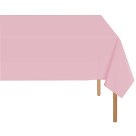 RCFFDL Light Pink Plastic Tablecloth (2 Pack), 54 x 108 inch Dining Table Cover for Rectangle Table, Pale Pink Disposable Tablecloths for Decor Parties, Birthday, Bridal Shower, Wedding