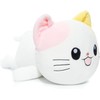 Kawaii Plush Calico Cat Pillow – Soft Sleeping Cat Stuffed