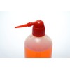 Wash Bottle Set, HDPE Plastic, Transparent White, One Red Cap