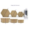 AllStellar Hexagon Paper Mache Nesting Boxes – Small Set of