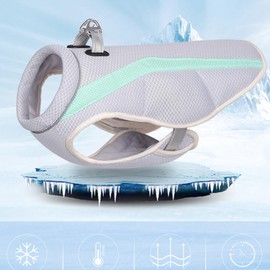 Zjyufy Dog Cooling Vest, Cooling Jacket For Dogs, Dog Cooling Coat, Adjustable Shoulder Straps For Walking Running Outdoor Activities, Lightweight Cool Pet Vest For Small Large Dogs