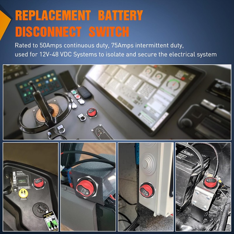 Nilight Battery Disconnect Switch 200A Master Disconnect Isolator 12V-48V On
