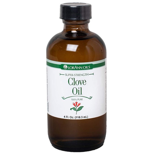 LorAnn Clove Leaf Oil Super Strength Natural Flavor, 4 ounce bottle