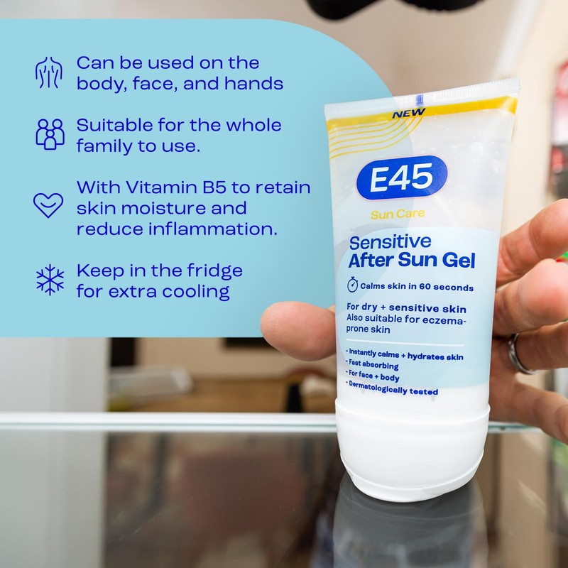 E45 Cooling Sensitive After Sun Gel for Face and Body