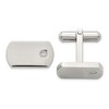 FB Jewels Solid Stainless Steel Diamond Accent Cuff Links