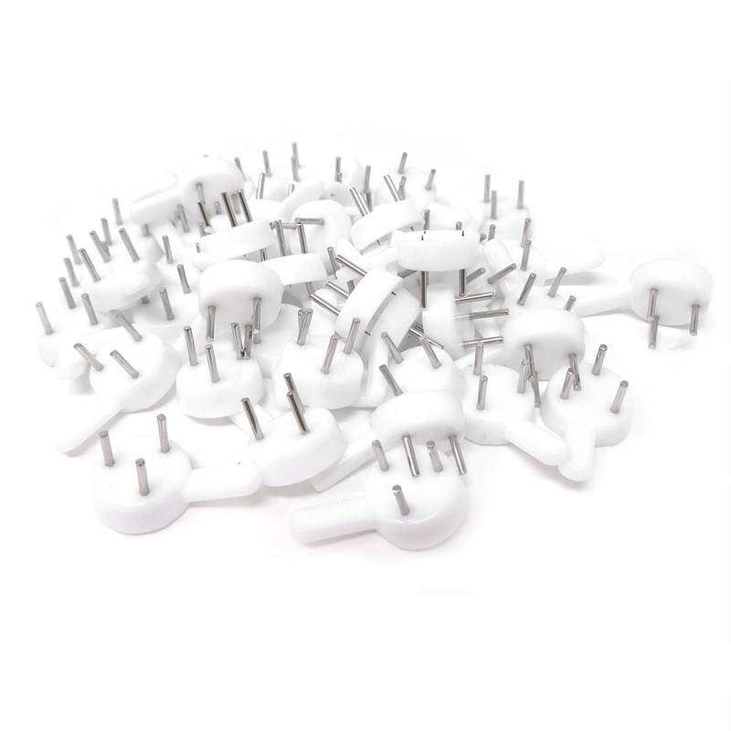 Honbay 50PCS Non-Mark Hook Plastic Hardwall Hanger Plastic Photo Frame