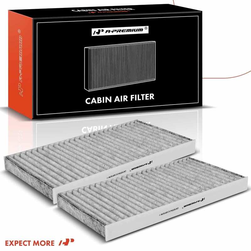 A-Premium - Filtro de aire de cabina de 2 piezas