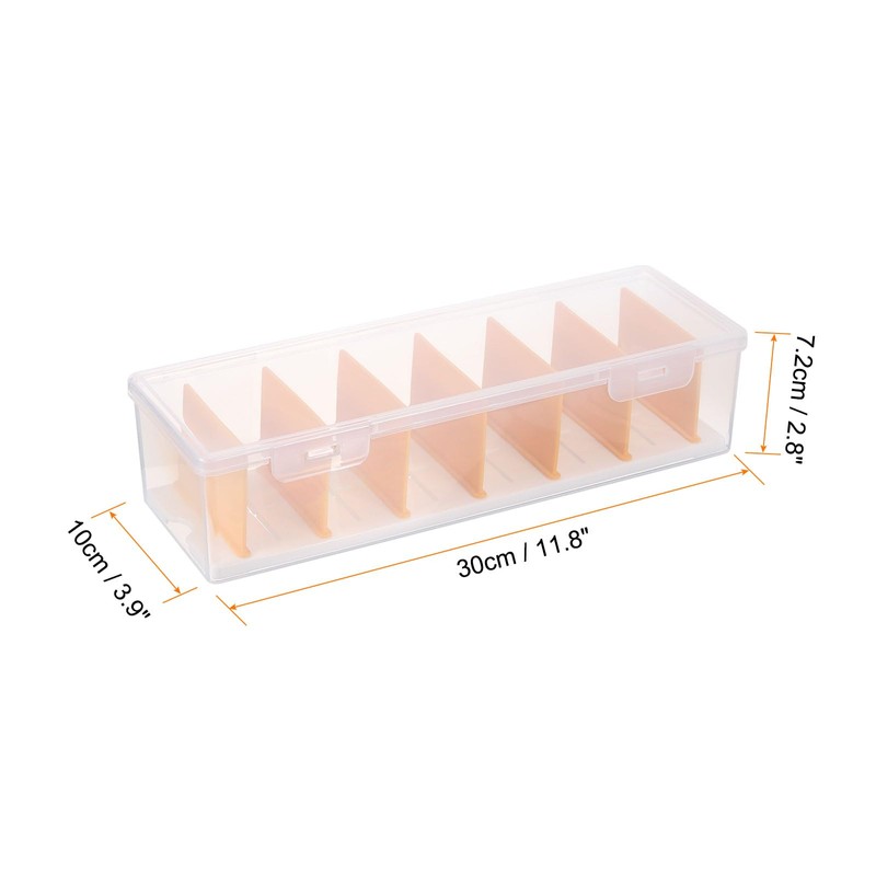 sourcing map Cable Storage Box with Compartments, Cable Organizer Transparent
