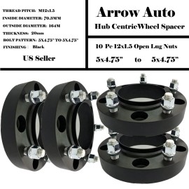 Arrow auto 2Pc 20mm Hub centric Wheel Spacers 5x4.75 Camaro Corvette S10 GTO