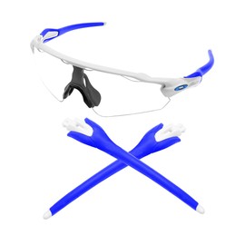 Eye Opening Stuff Replacement White Temples Arms For Oakley Radar EV OO9275 Sunglasses - Blue