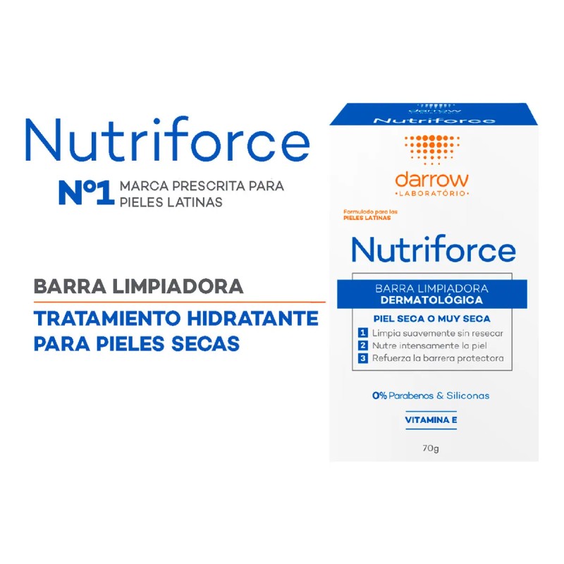 Barra Limpiadora Dermatológica Darrow Nutriforce De 70g