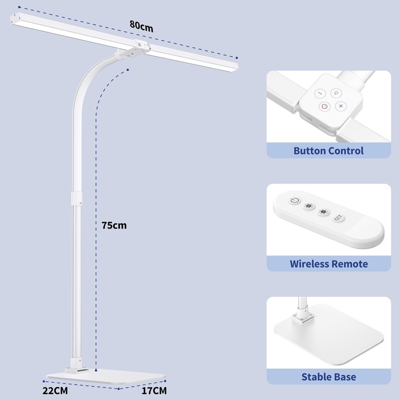 Kaulsoue Desk Lamp Architect Task Dual Head Modern Flexible Gooseneck