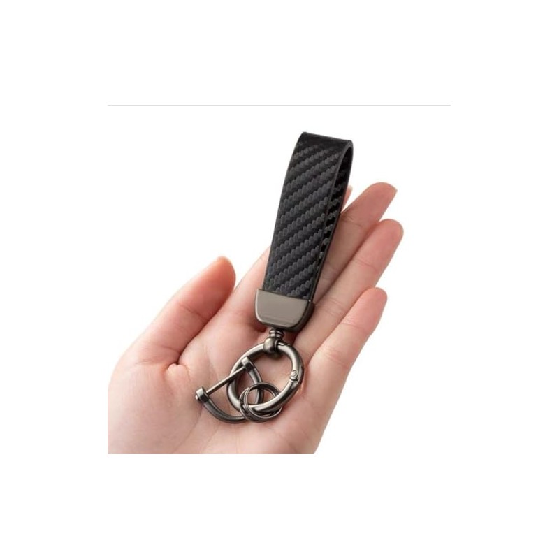 TONAUA Universal Key Chain for Mazda Cars, Carbon Style, Black,