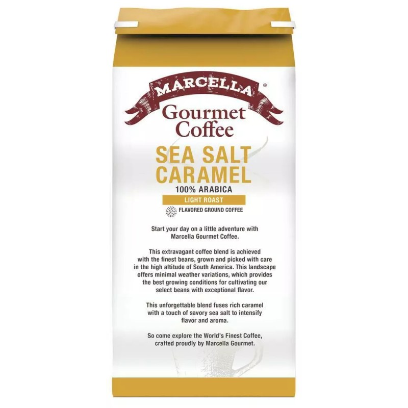 Marcella Sea Salt Caramel 100% Arabica Light Roast Gourmet Ground