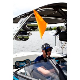 Flag Buddy Skier Down Flag Holder. Flag included. Orange safety flag included. Tired of Holding the Skier Down Flag? Just clamp the Flag Buddy to your window and rotate it up when required.