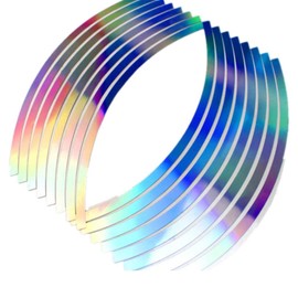 MiOYOOW Bike Wheel Stickers, 10''-18'' Reflective Wheel Rim Stickers Wheel Hub Safety Decoration Stripe Stickers for Motorcycles Electric Car