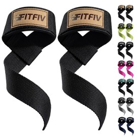 Correas de muñeca para levantamiento de pesas, gimnasio, peso muerto, entrenamiento (hechas de algodón de alta calidad y acolchado), para hombres y mujeres.