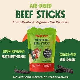 WEST PAW, Air Dried Dog Treat, Montana Beef Stick