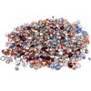 400 Pieces Enchanted Forest Rondelle Glass Crystal Bead Mix Silver