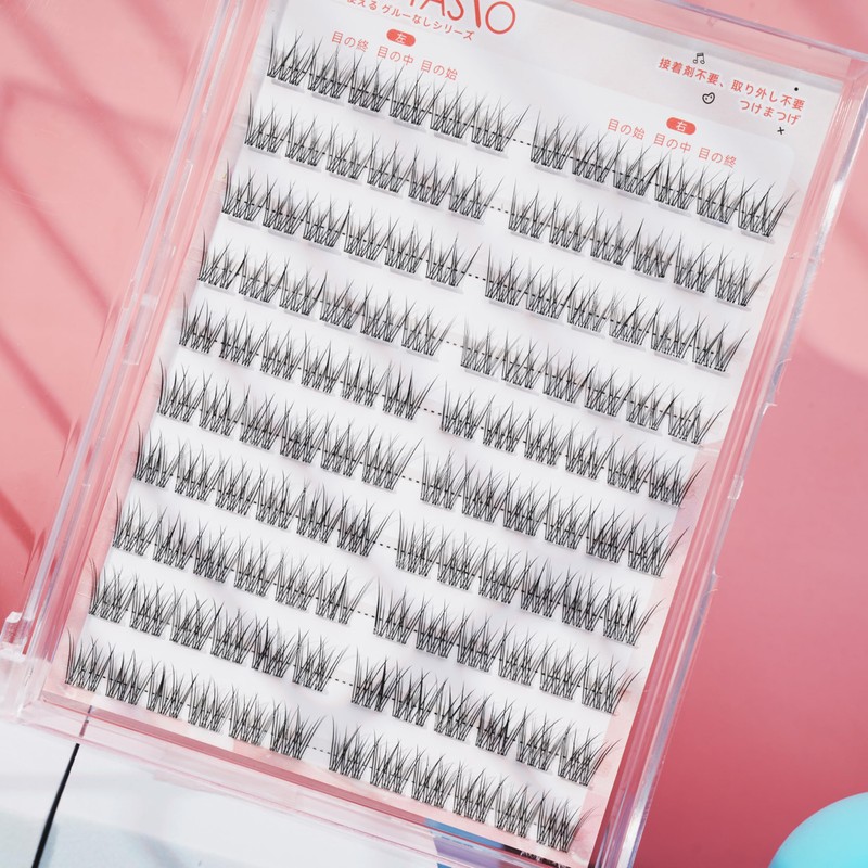 YOOTASIO False Eyelashes, No Glue Required, 1 Second Eyelashes, Partial