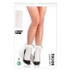 shoperama Women's Socks with Lace Ruffle White 1 Pair Rockabilly
