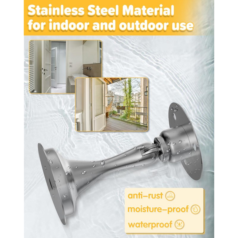 Magnetic Door Stop Holder 4 Pack - Door Stoppers Stainless