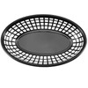 JAPCHET 60 Pack 8.8x5.5 Inch Black Fast Food Baskets, Oval