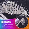 Unicra Silver Leaf Headband Bridal Wedding Headpiece Leaves Festival Hair