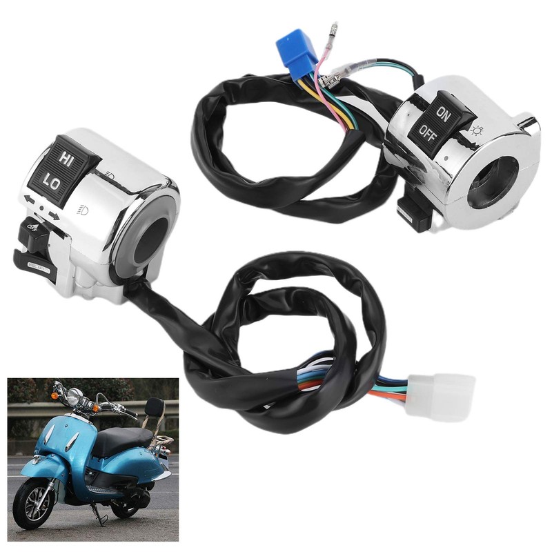 Motorcycle Handlebar Switch, Pair Switch Control Button for 1 Inch